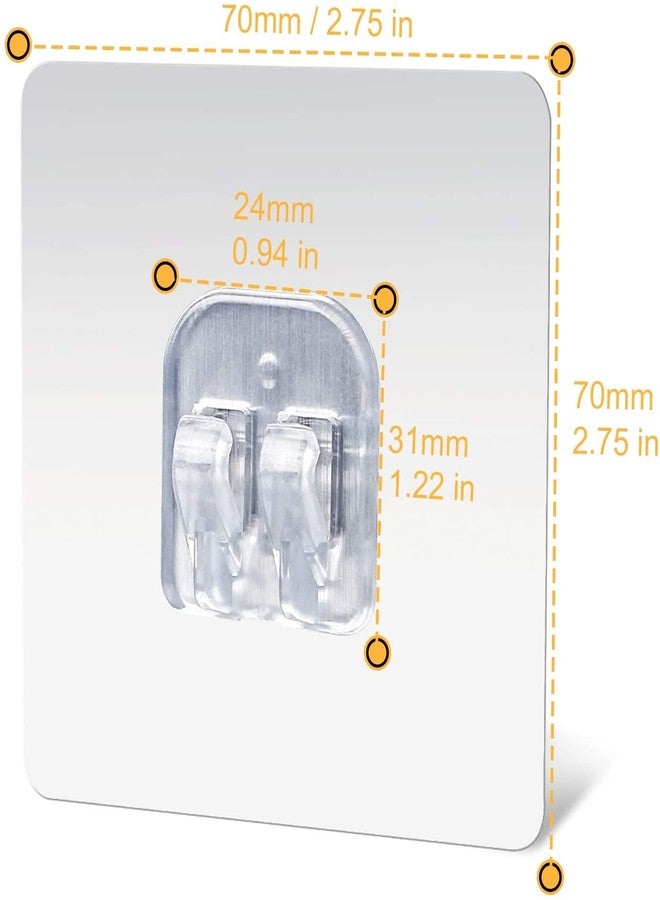 Styxon خطافات لاصقة قوية للأرفف البلاستيكية من ستيكسون (فضية، 7 × 7 سم) - عبوة من 4 قطع - Image 2